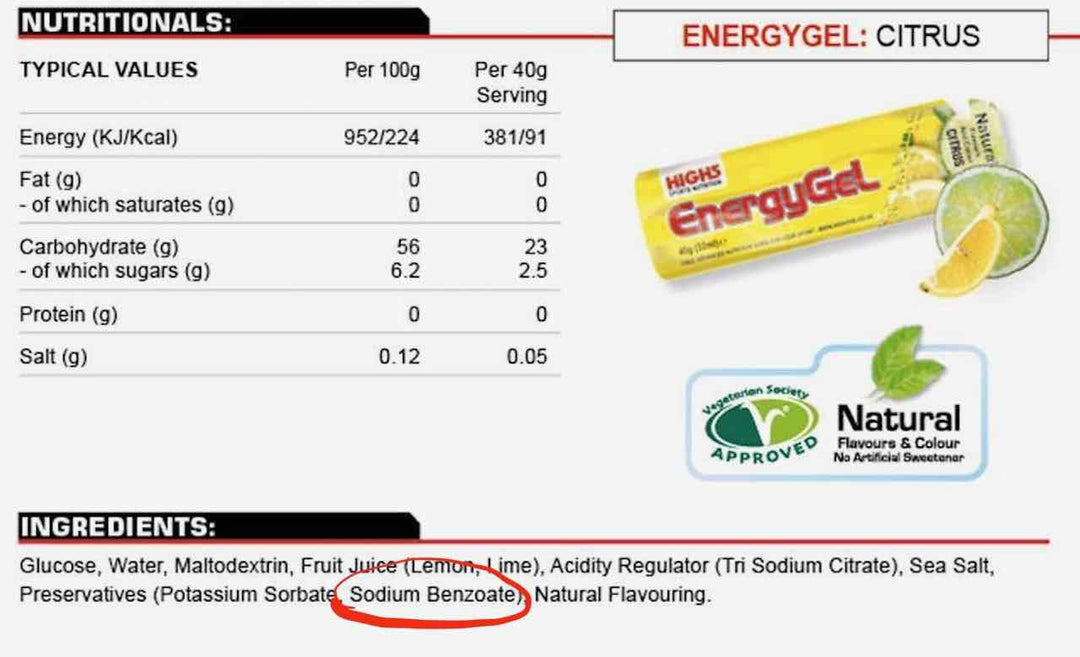 Sodium benzoate in sports nutrition
