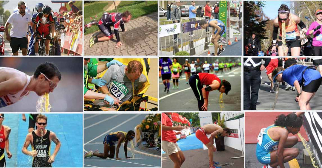 Why are all these athletes puking the same colour?