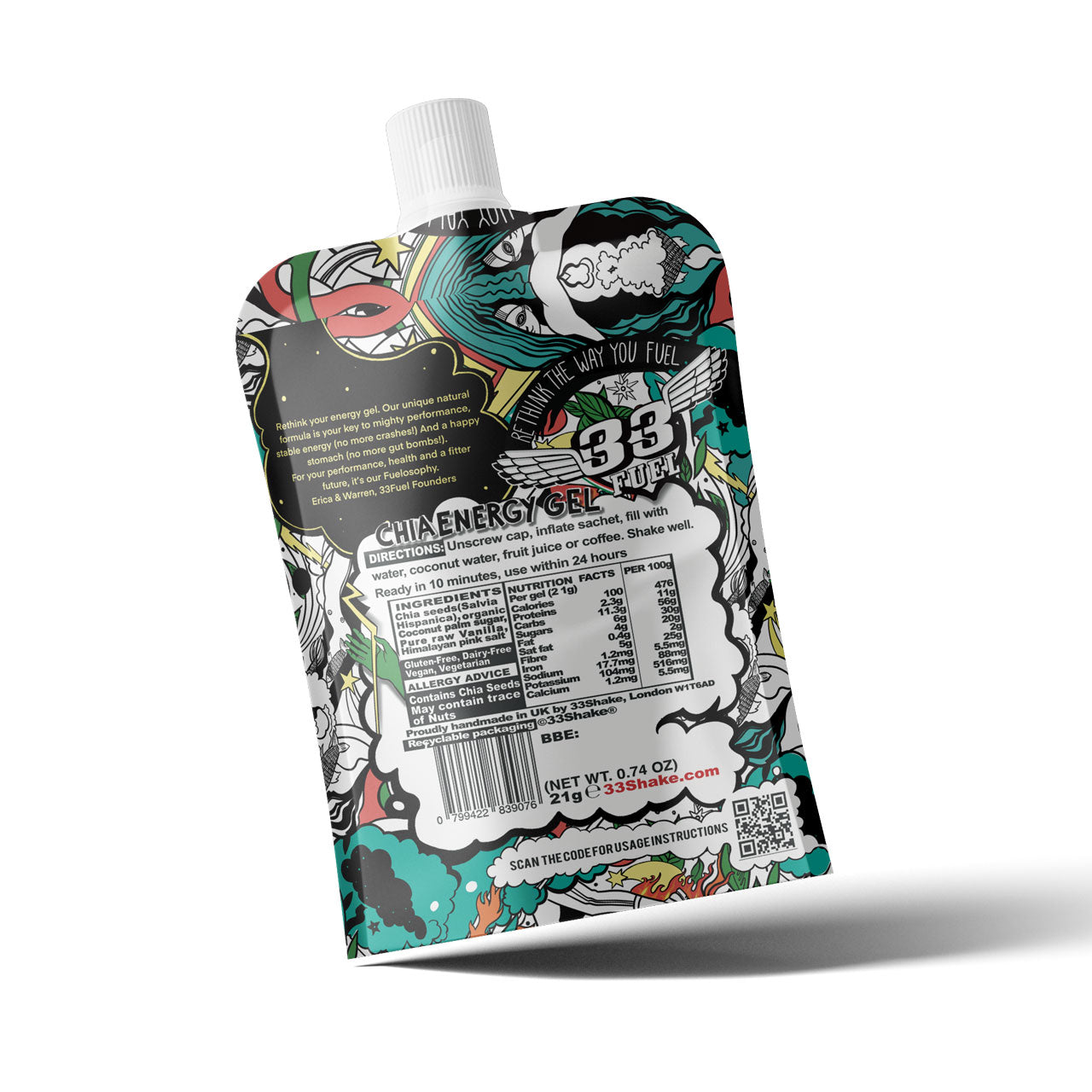 Chia Energy Gel | Natural Energy Gels | 33Fuel®