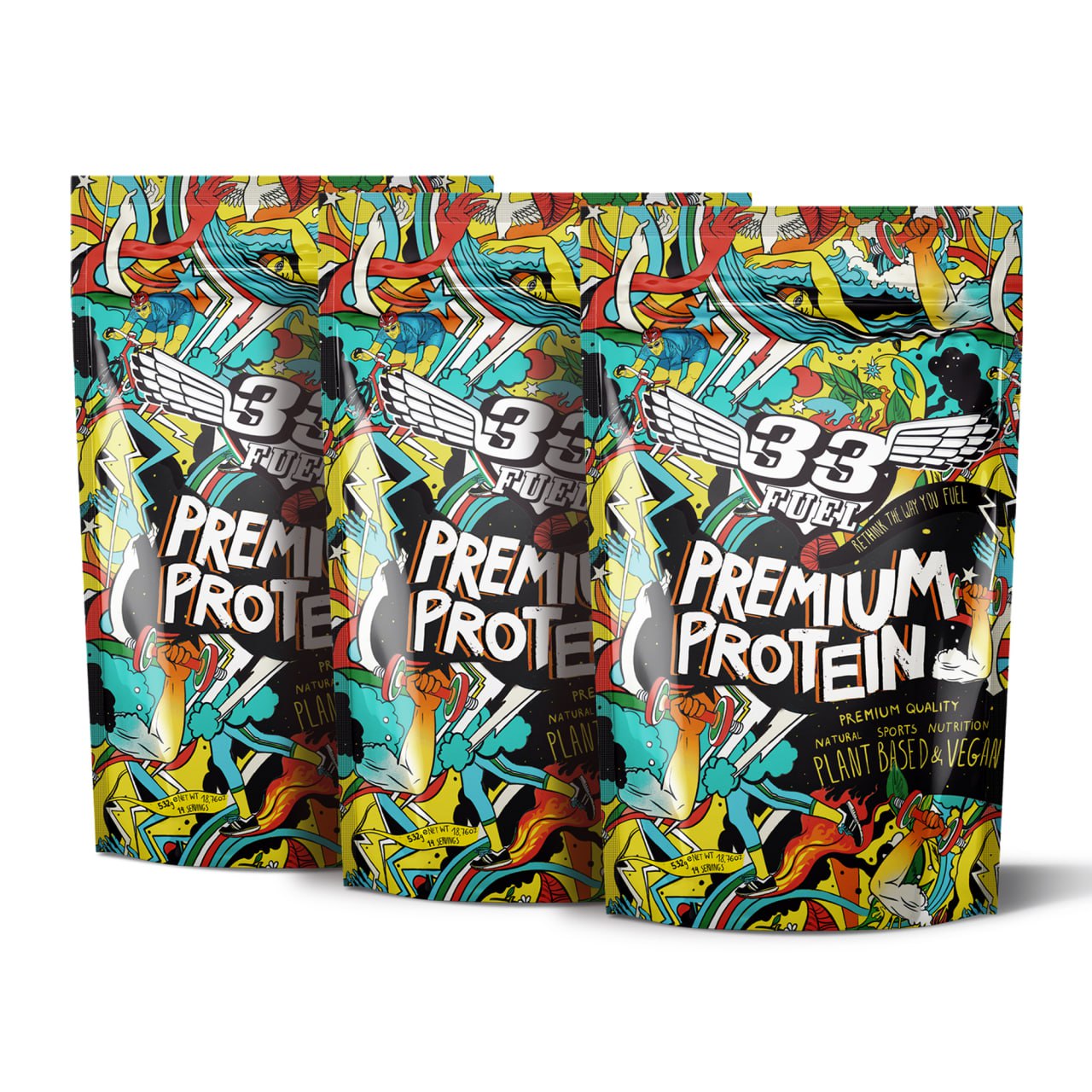 プロテイン Premium Plant-Based Protein Powder | Natural Protein Powder | 33Fuel®